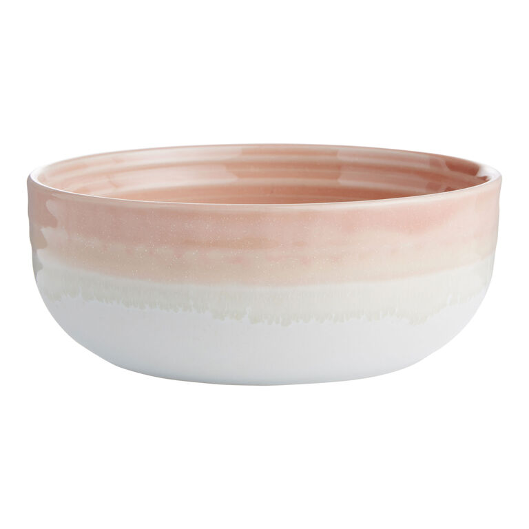 Rosa Pink And Tan Ombre Reactive Glaze Bowl image number 1