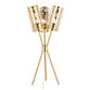 Lian Gold Metal Cutout Tripod 3 Light Table Lamp image number 2