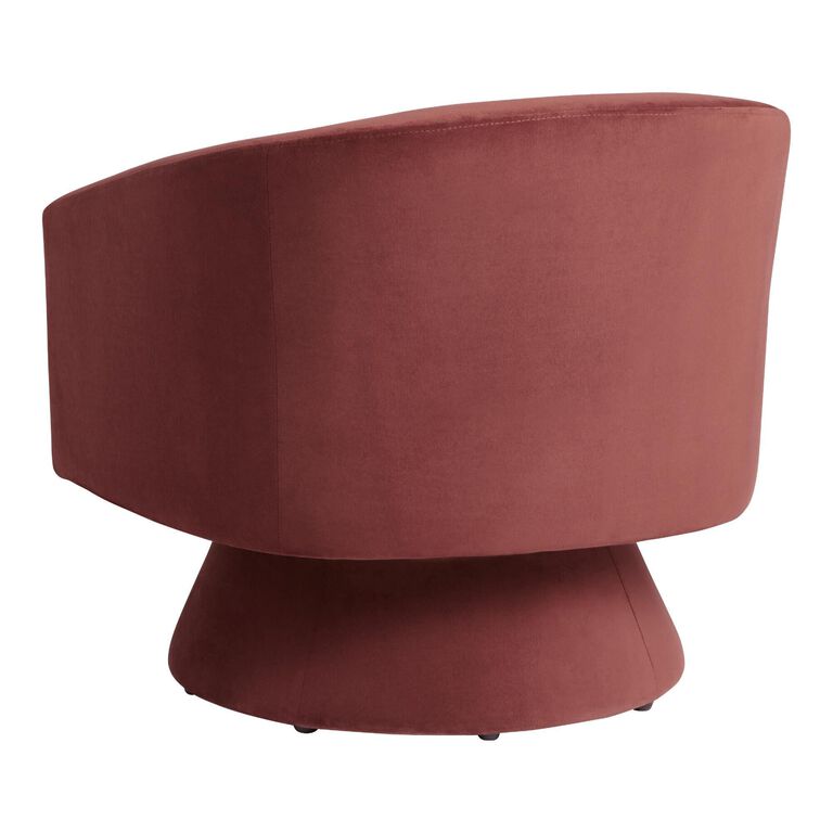 Abbey Velvet Upholstered Swivel Chair image number 4