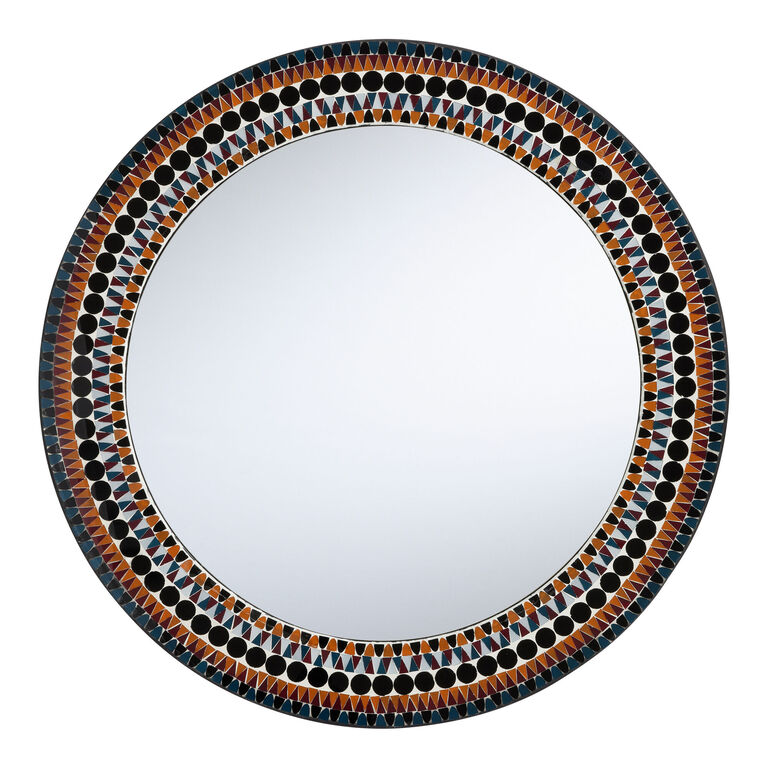 Nidi Round Mosaic Wall Mirror image number 1