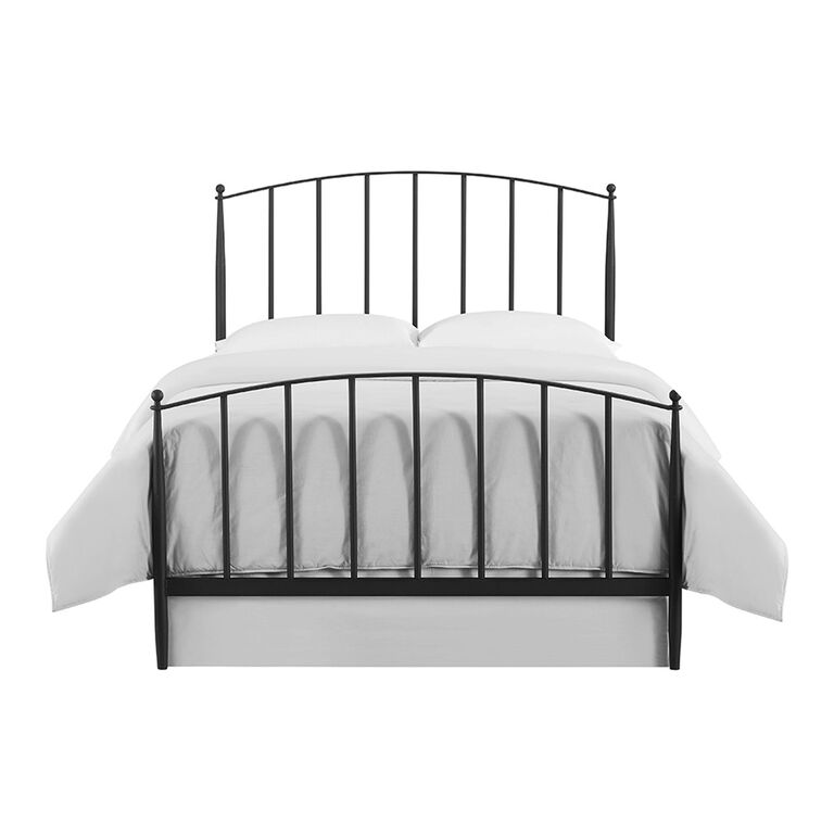 Keily Charcoal Steel Spindle Queen Bed image number 1