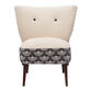 Evins Black And Cream Flying Crane Upholstered Chair image number 2