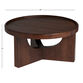 Enzo Round Espresso Wood Tripod Coffee Table image number 5