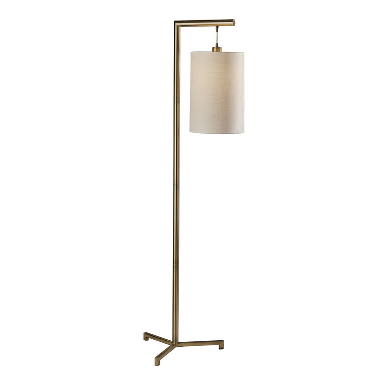 Yves Antique Brass Hanging Shade Floor Lamp image number 1