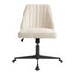 Bijou Cream Channel Back Upholstered Office Chair image number 2