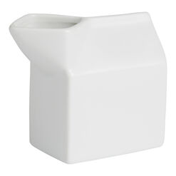 White Porcelain Milk Carton Figural Creamer
