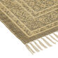 Rhea Gold and Brown Floral Cotton Area Rug image number 2