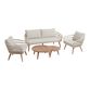 Nevis Round Acacia Outdoor Nesting Coffee Tables 2 Piece Set image number 3