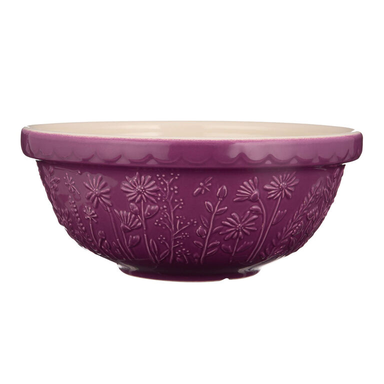 Mason Cash Medium Purple In the Meadow Ceramic Mixing Bowl image number 1