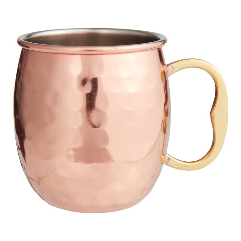 Moscow Mule Hammered Copper Stainless Steel Mug image number 1