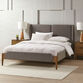 Gladys Gray Wingback Upholstered Queen Bed image number 1