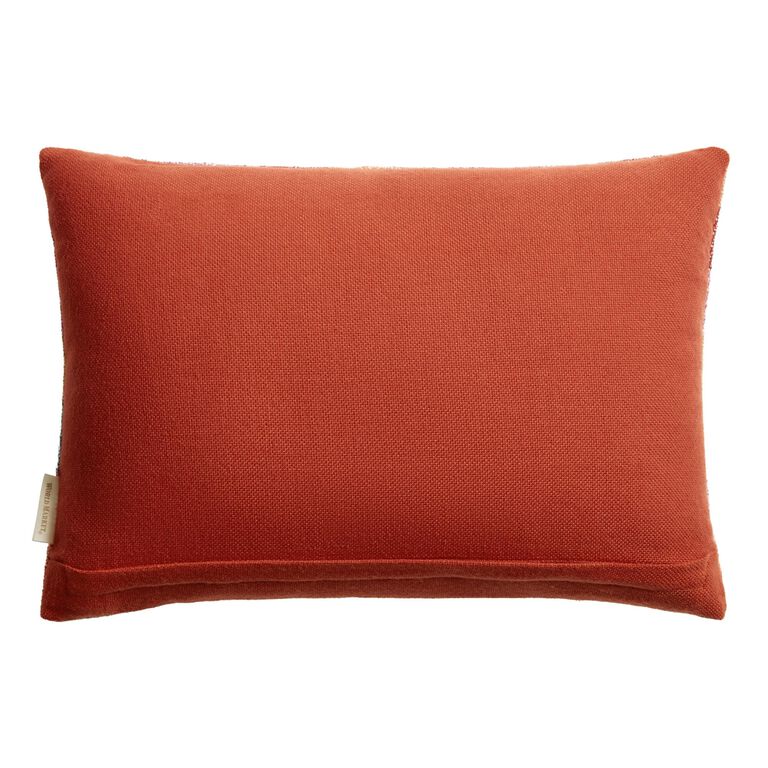 Multicolor Woven Chevron Indoor Outdoor Lumbar Pillow image number 3
