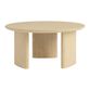 Zeke Round Brushed Wood Coffee Table image number 2