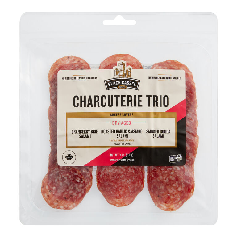 Black Kassel Cheese Lovers Sliced Salami Charcuterie Trio image number 1