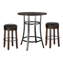Hawes Mahogany And Metal Backless Pub Dining Collection