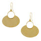 Gold Hammered Fan Drop Earrings image number 0