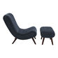 Cuyler Indigo Blue Upholstered Chair and Ottoman Set image number 2