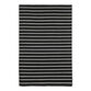 Black and White Pinstripe Reversible Indoor Outdoor Rug image number 0