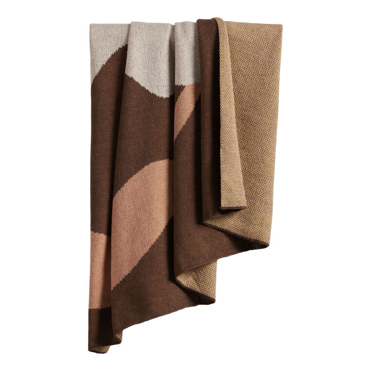 Ivory And Brown Mountain On The Go Throw Blanket image number 4