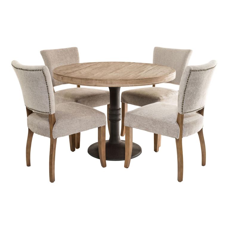 Sienna Round Graywash Dining Collection image number 1