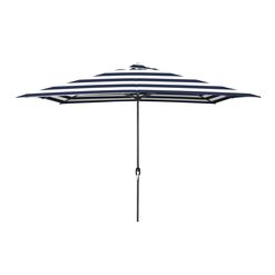 Rectangular Striped Patio Umbrella