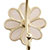 Gold And Opal Floral Double Wall Hook
